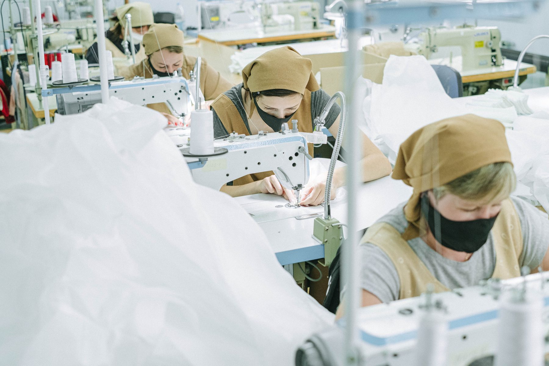 Garment sewing workshop photo for OEM and ODM apparel bulk production